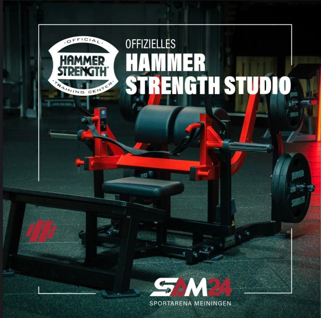 Die Sportarena Meiningen ist offizielles Hammer Strength Studio.